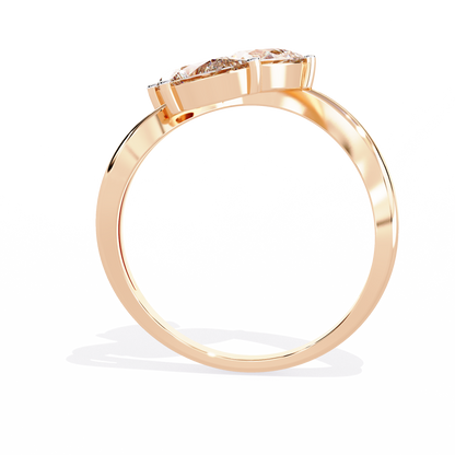 1.06CT Pear Cut Lab Grown Diamond Delicate Sparkling Three Stone Ring Gift For Her