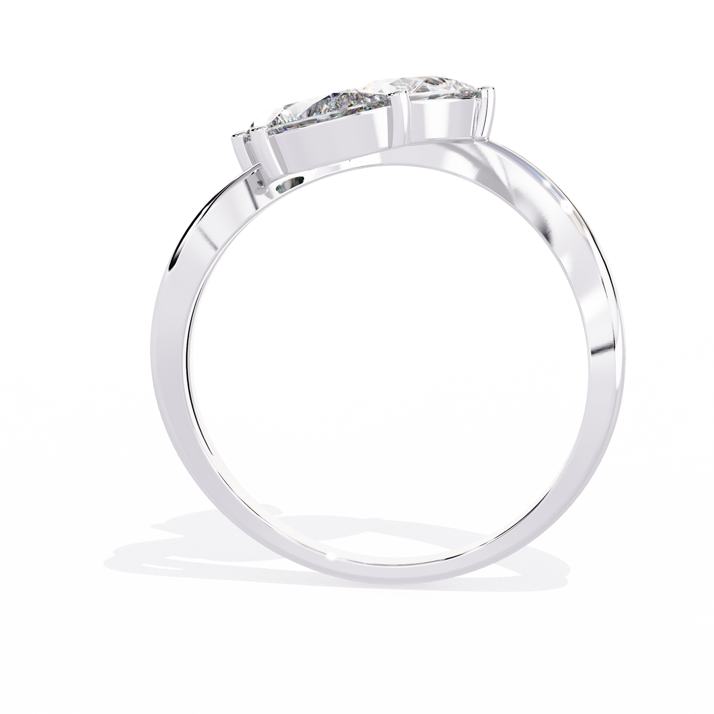 1.06CT Pear Cut Lab Grown Diamond Delicate Sparkling Three Stone Ring Gift For Her