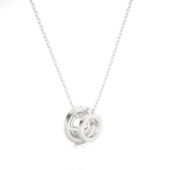 1.08 CT Labgrown Diamond Solitaire Pendant Round Bezel-Set Necklace for Women's - HIGHCARAT DIAMONDS