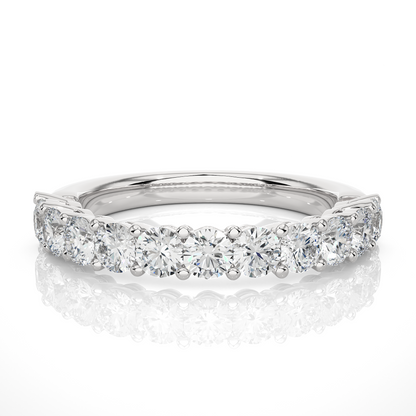 1.10 CT Round Diamond Half Eternity Wedding Band For her Sparkling Timeless beauty - HIGHCARAT DIAMONDS
