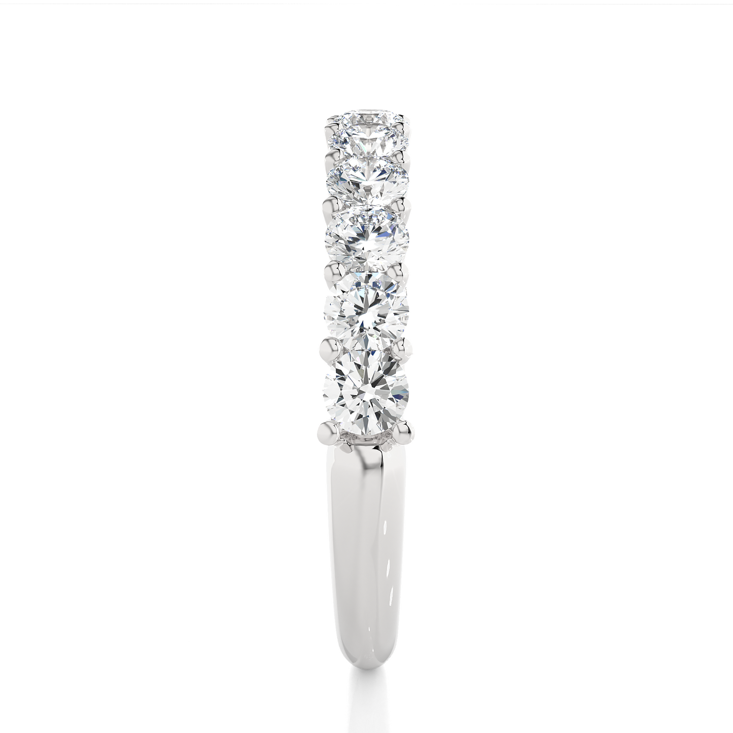 1.10 CT Round Diamond Half Eternity Wedding Band For her Sparkling Timeless beauty - HIGHCARAT DIAMONDS