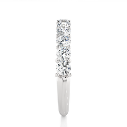 1.10 CT Round Diamond Half Eternity Wedding Band For her Sparkling Timeless beauty - HIGHCARAT DIAMONDS