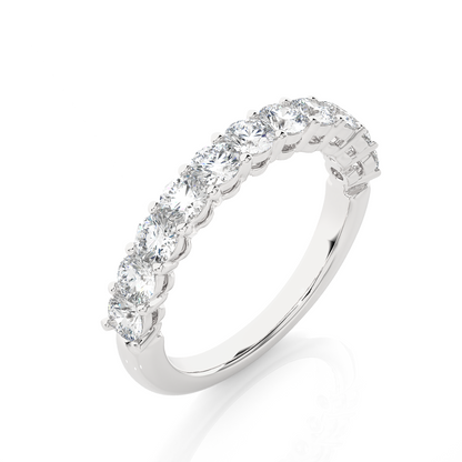 1.10 CT Round Diamond Half Eternity Wedding Band For her Sparkling Timeless beauty - HIGHCARAT DIAMONDS