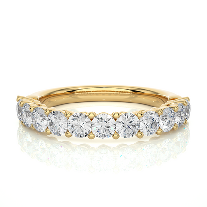 1.10 CT Round Diamond Half Eternity Wedding Band For her Sparkling Timeless beauty - HIGHCARAT DIAMONDS