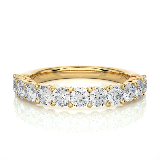 1.10 CT Round Diamond Half Eternity Wedding Band For her Sparkling Timeless beauty - HIGHCARAT DIAMONDS