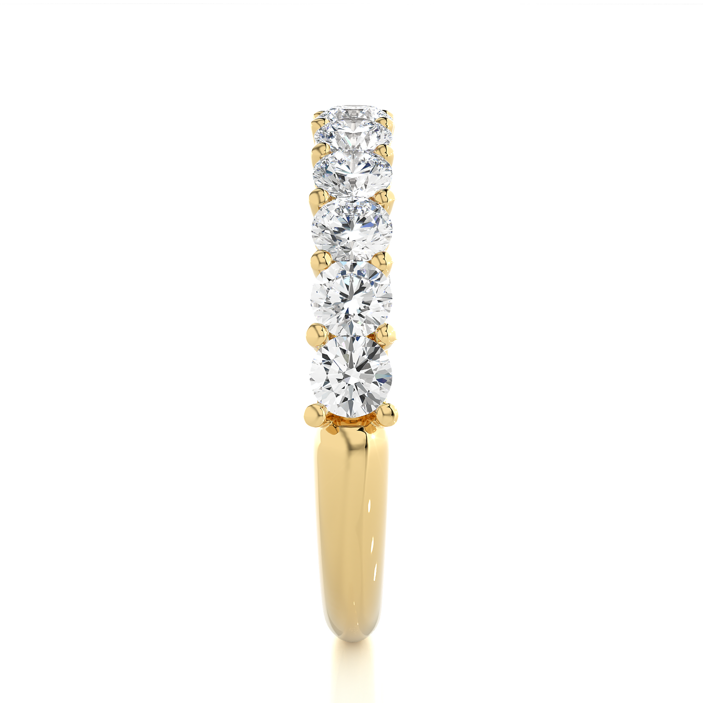 1.10 CT Round Diamond Half Eternity Wedding Band For her Sparkling Timeless beauty - HIGHCARAT DIAMONDS