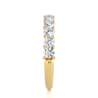 1.10 CT Round Diamond Half Eternity Wedding Band For her Sparkling Timeless beauty - HIGHCARAT DIAMONDS
