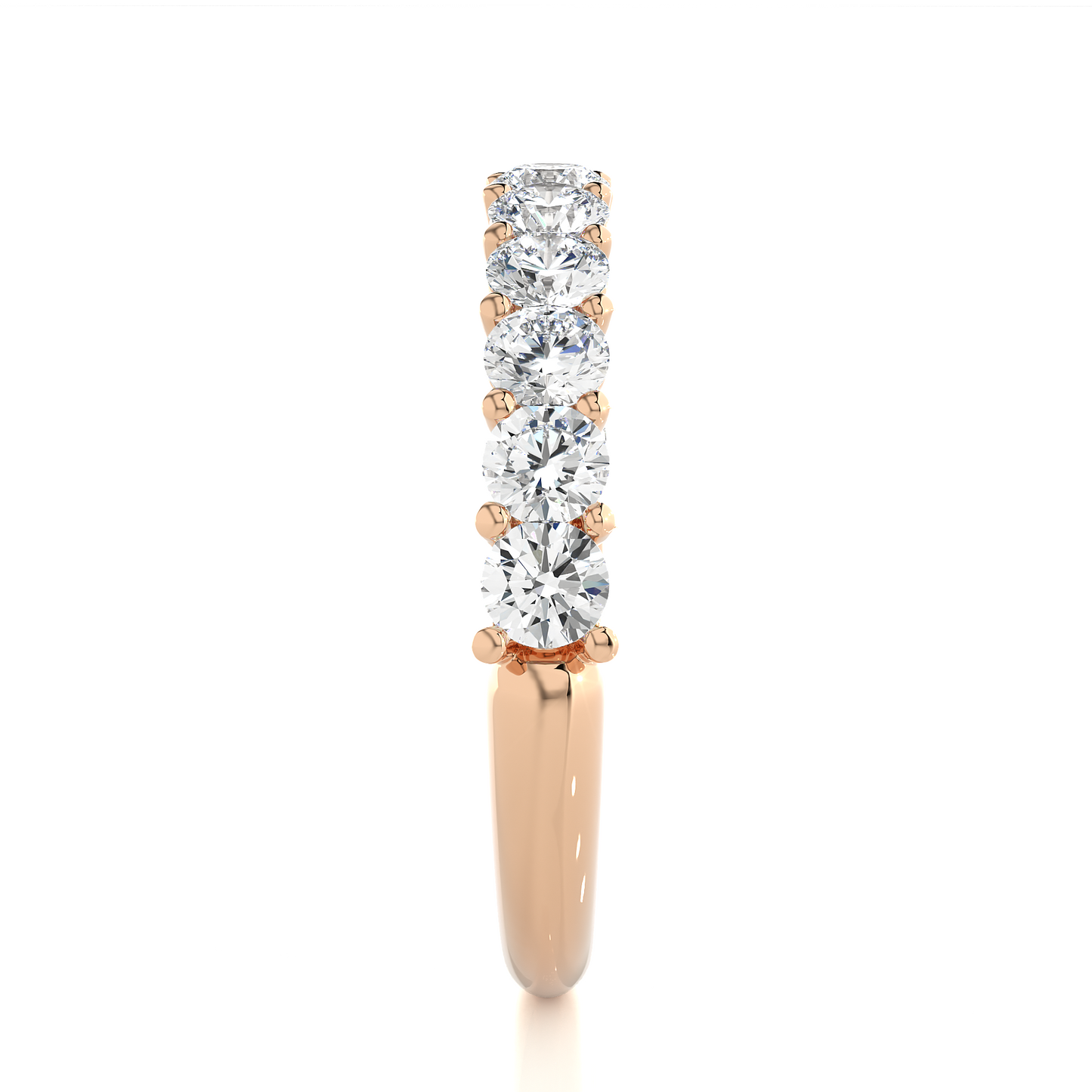 1.10 CT Round Diamond Half Eternity Wedding Band For her Sparkling Timeless beauty - HIGHCARAT DIAMONDS