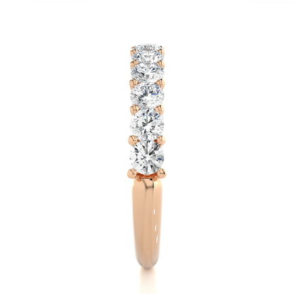 1.10 CT Round Diamond Half Eternity Wedding Band For her Sparkling Timeless beauty - HIGHCARAT DIAMONDS