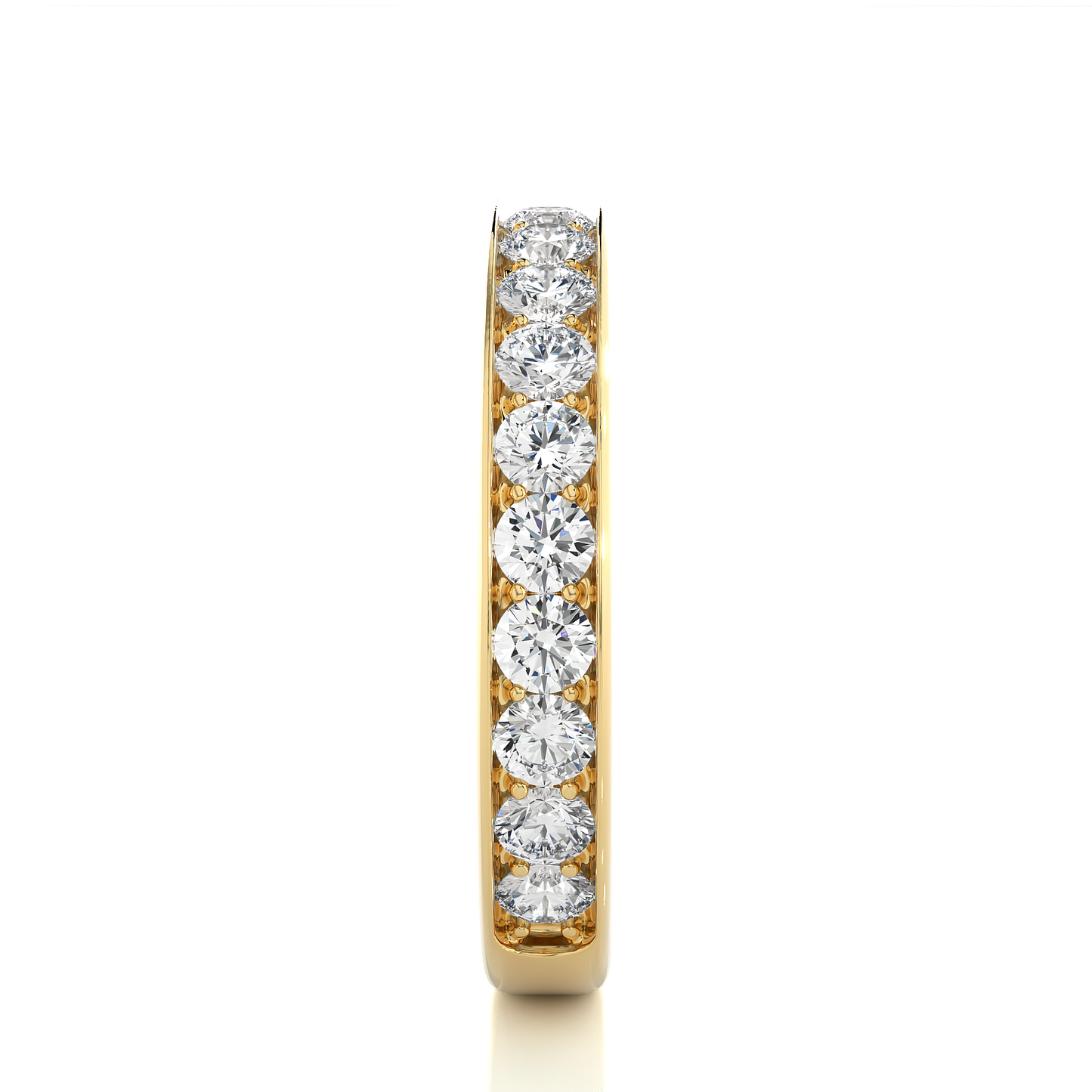 1.12 CT Minimalist Stackable Band Ring Elegant Everyday Jewelry With Round Labgrown Diamond - HIGHCARAT DIAMONDS