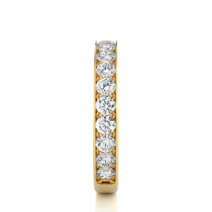 1.12 CT Minimalist Stackable Band Ring Elegant Everyday Jewelry With Round Labgrown Diamond - HIGHCARAT DIAMONDS