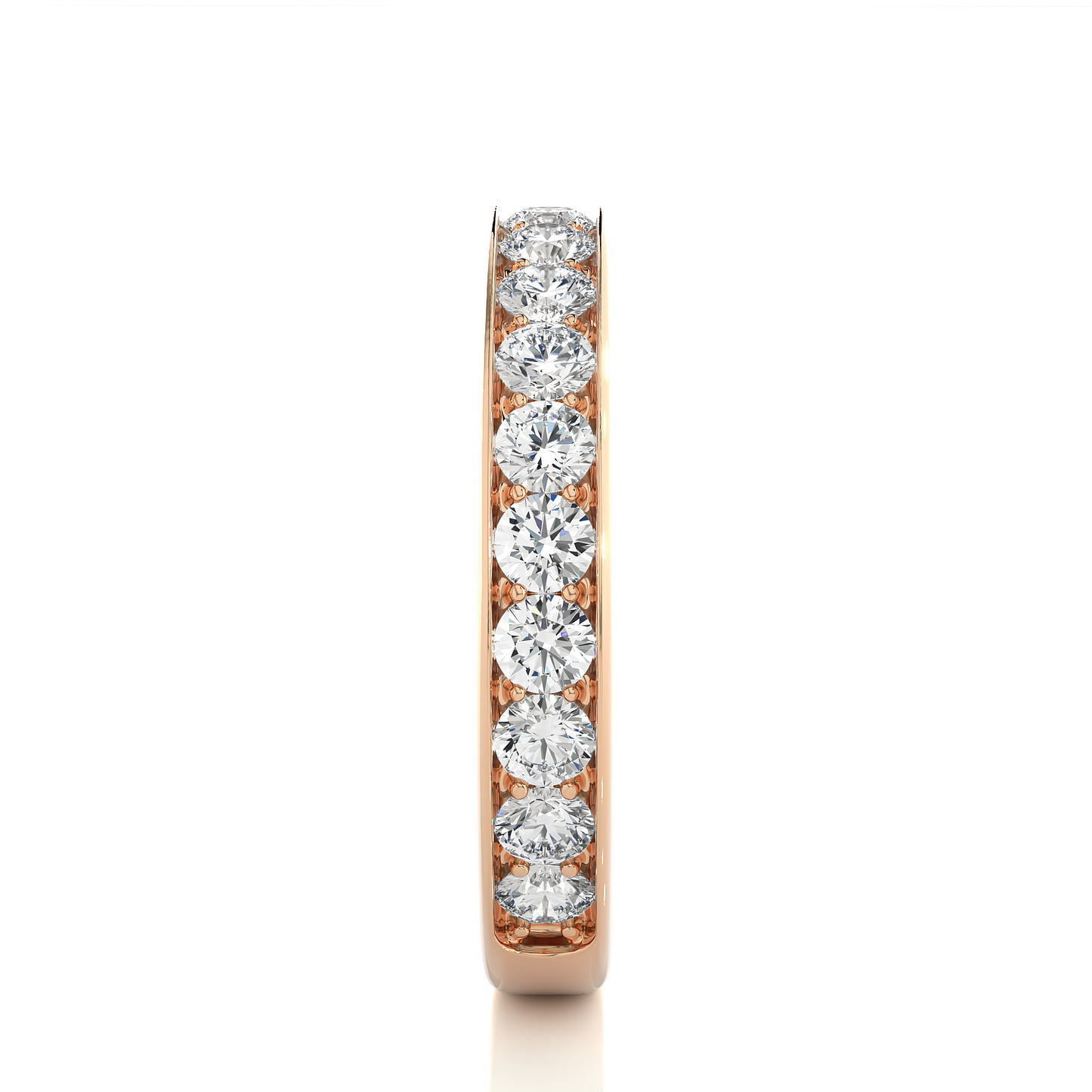1.12 CT Minimalist Stackable Band Ring Elegant Everyday Jewelry With Round Labgrown Diamond - HIGHCARAT DIAMONDS