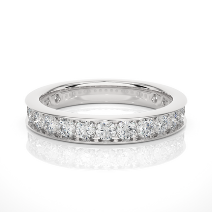1.12 CT Minimalist Stackable Band Ring Elegant Everyday Jewelry With Round Labgrown Diamond - HIGHCARAT DIAMONDS