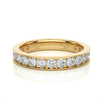 1.12 CT Minimalist Stackable Band Ring Elegant Everyday Jewelry With Round Labgrown Diamond - HIGHCARAT DIAMONDS