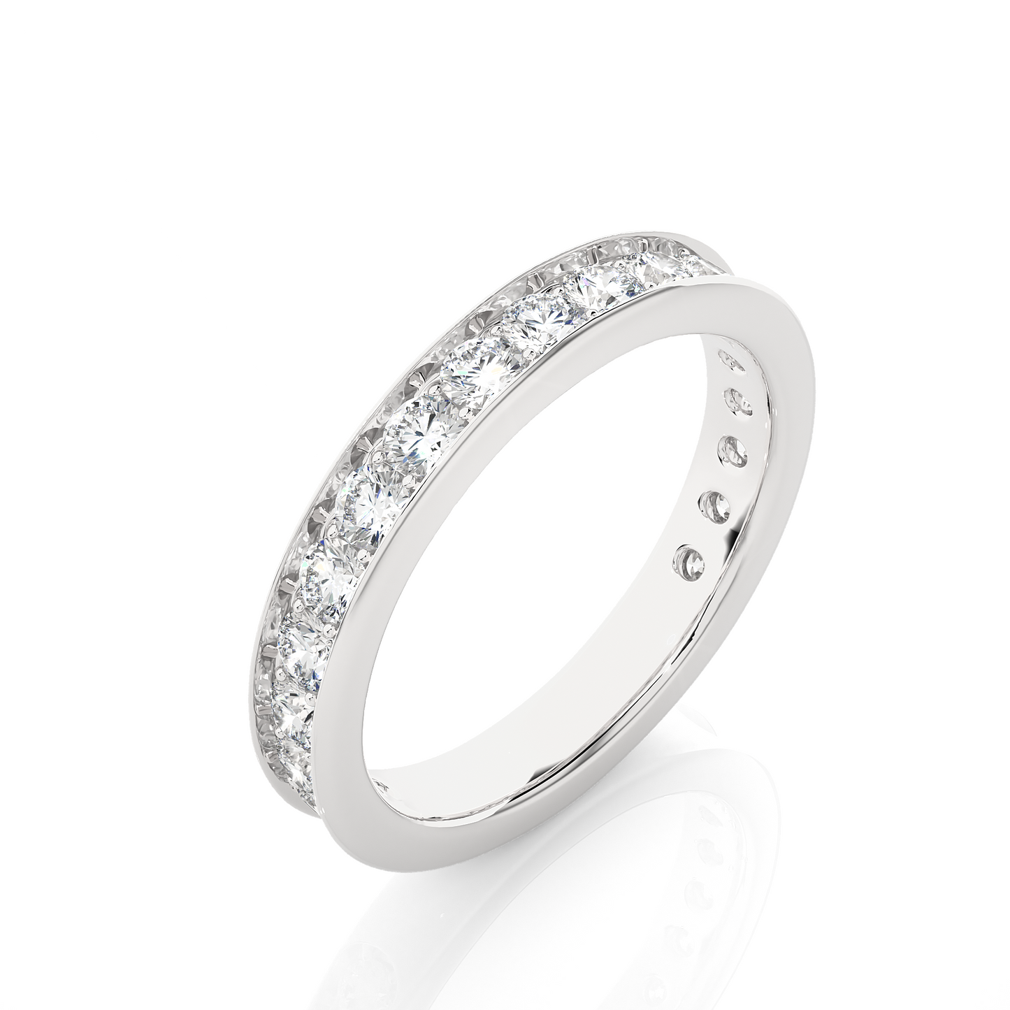 1.12 CT Minimalist Stackable Band Ring Elegant Everyday Jewelry With Round Labgrown Diamond - HIGHCARAT DIAMONDS