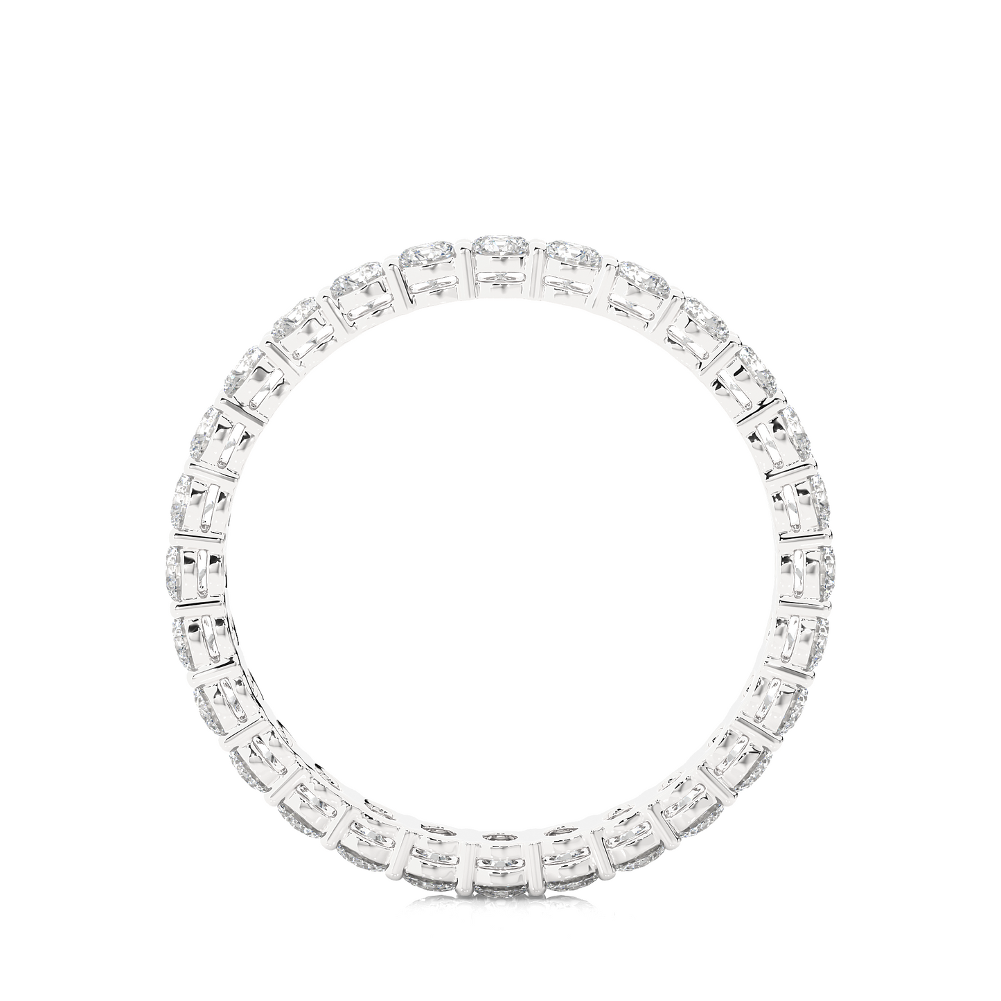 1.12 Carat Round Shaped Lab Grown Diamond & Natural 10k Solid Gold  Eternity Band Ring For Women's - HIGHCARAT DIAMONDS