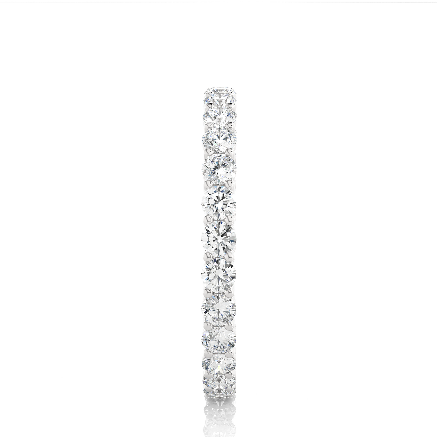 1.12 Carat Round Shaped Lab Grown Diamond & Natural 10k Solid Gold  Eternity Band Ring For Women's - HIGHCARAT DIAMONDS