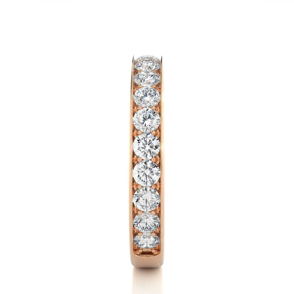 1.12 CT Minimalist Stackable Band Ring Elegant Everyday Jewelry With Round Labgrown Diamond - HIGHCARAT DIAMONDS