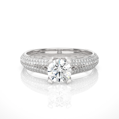 1.13 CT Colorless Round Shape Lab Grown Diamond Ring, 14K Solid Gold Perfect, Stunning proposal Ring - HIGHCARAT DIAMONDS