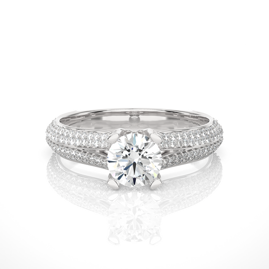 1.13 CT Colorless Round Shape Lab Grown Diamond Ring, 14K Solid Gold Perfect, Stunning proposal Ring - HIGHCARAT DIAMONDS