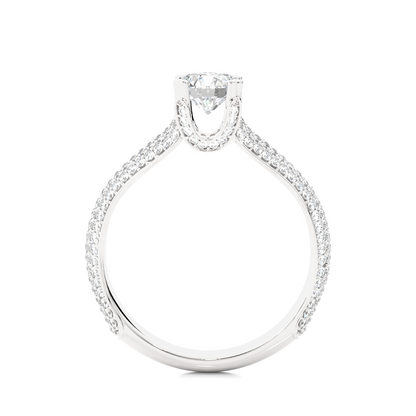 1.13 CT Colorless Round Shape Lab Grown Diamond Ring, 14K Solid Gold Perfect, Stunning proposal Ring - HIGHCARAT DIAMONDS