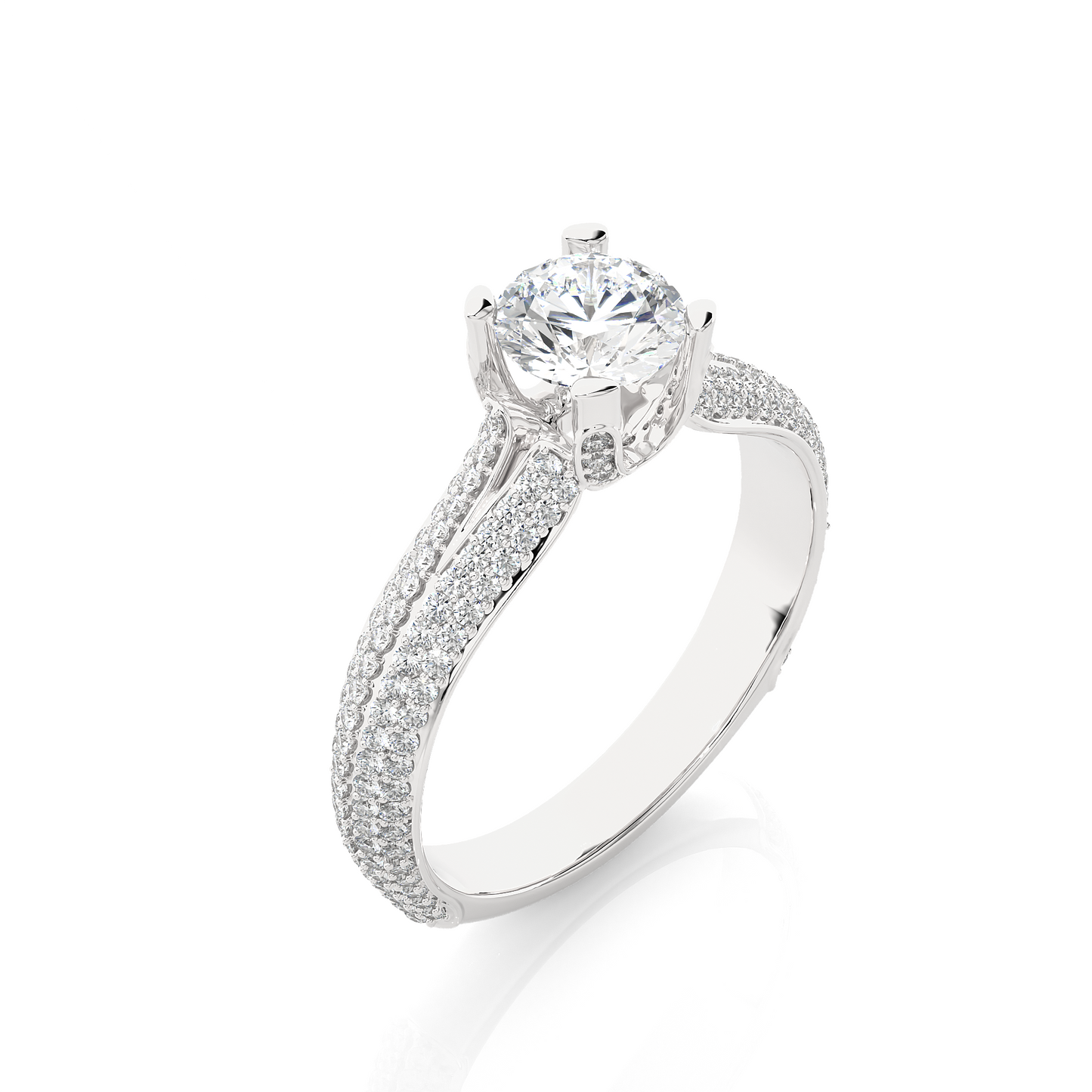 1.13 CT Colorless Round Shape Lab Grown Diamond Ring, 14K Solid Gold Perfect, Stunning proposal Ring - HIGHCARAT DIAMONDS