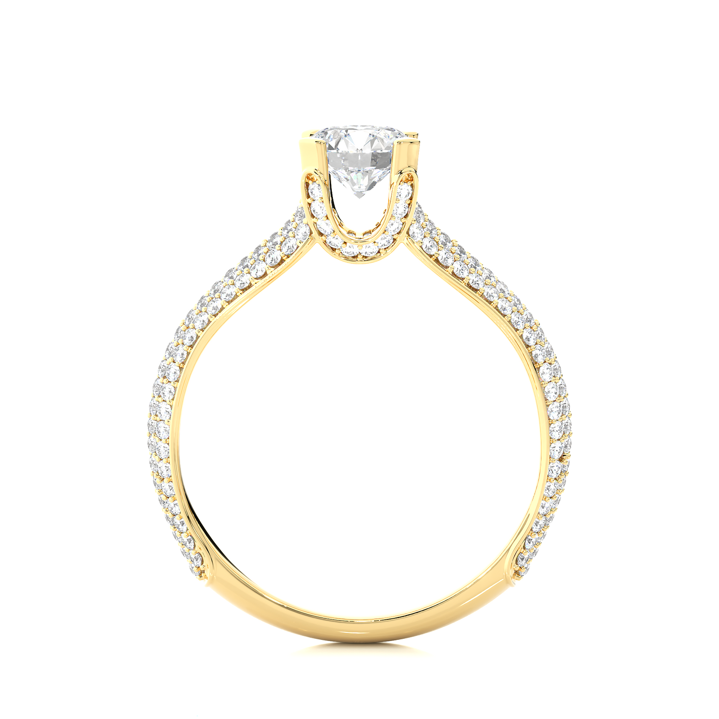 1.13 CT Colorless Round Shape Lab Grown Diamond Ring, 14K Solid Gold Perfect, Stunning proposal Ring - HIGHCARAT DIAMONDS