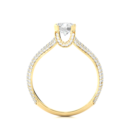 1.13 CT Colorless Round Shape Lab Grown Diamond Ring, 14K Solid Gold Perfect, Stunning proposal Ring - HIGHCARAT DIAMONDS