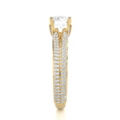 1.13 CT Colorless Round Shape Lab Grown Diamond Ring, 14K Solid Gold Perfect, Stunning proposal Ring - HIGHCARAT DIAMONDS