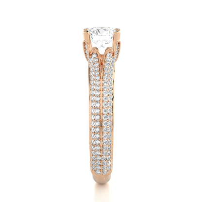 1.13 CT Colorless Round Shape Lab Grown Diamond Ring, 14K Solid Gold Perfect, Stunning proposal Ring - HIGHCARAT DIAMONDS