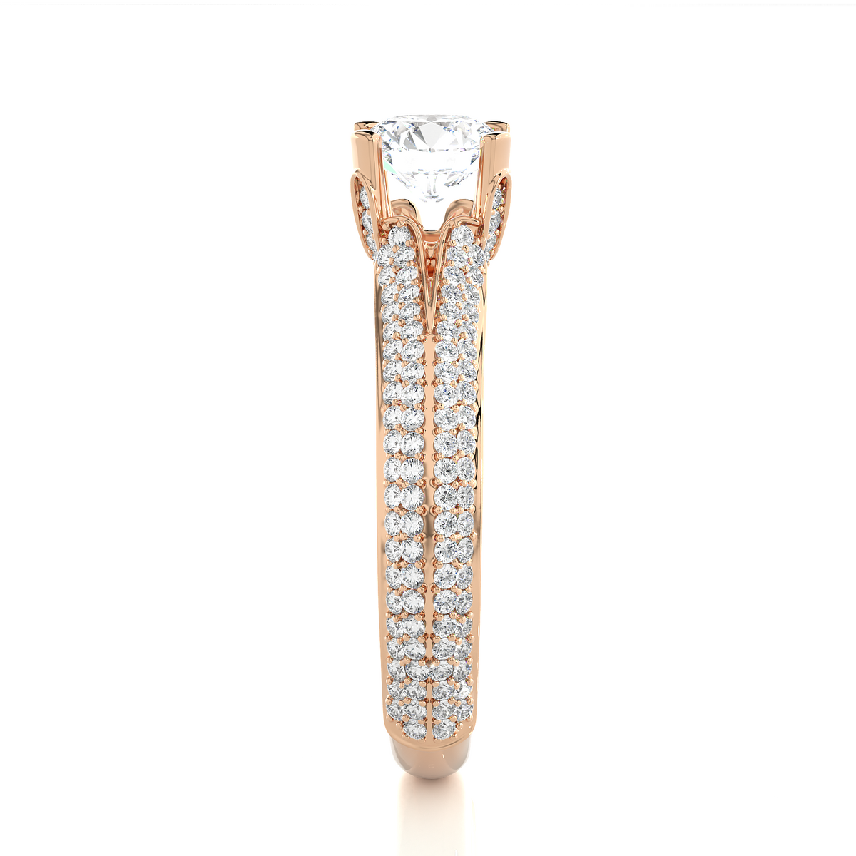 1.13 CT Colorless Round Shape Lab Grown Diamond Ring, 14K Solid Gold Perfect, Stunning proposal Ring - HIGHCARAT DIAMONDS