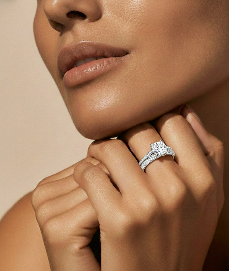 1.13 CT Colorless Round Shape Lab Grown Diamond Ring, 14K Solid Gold Perfect, Stunning proposal Ring - HIGHCARAT DIAMONDS