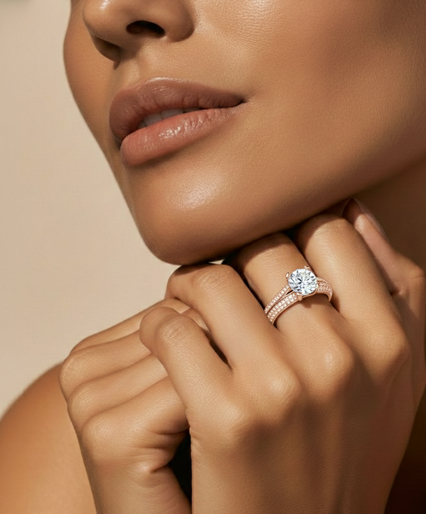 1.13 CT Colorless Round Shape Lab Grown Diamond Ring, 14K Solid Gold Perfect, Stunning proposal Ring - HIGHCARAT DIAMONDS