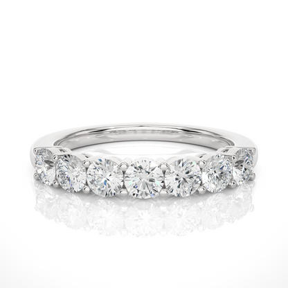 1.13 CT Labgrown Diamond Half Eternity Band Round Shaped Ecofriendly gift for Special one - HIGHCARAT DIAMONDS