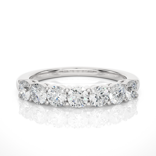 1.13 CT Labgrown Diamond Half Eternity Band Round Shaped Ecofriendly gift for Special one - HIGHCARAT DIAMONDS
