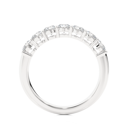 1.13 CT Labgrown Diamond Half Eternity Band Round Shaped Ecofriendly gift for Special one - HIGHCARAT DIAMONDS