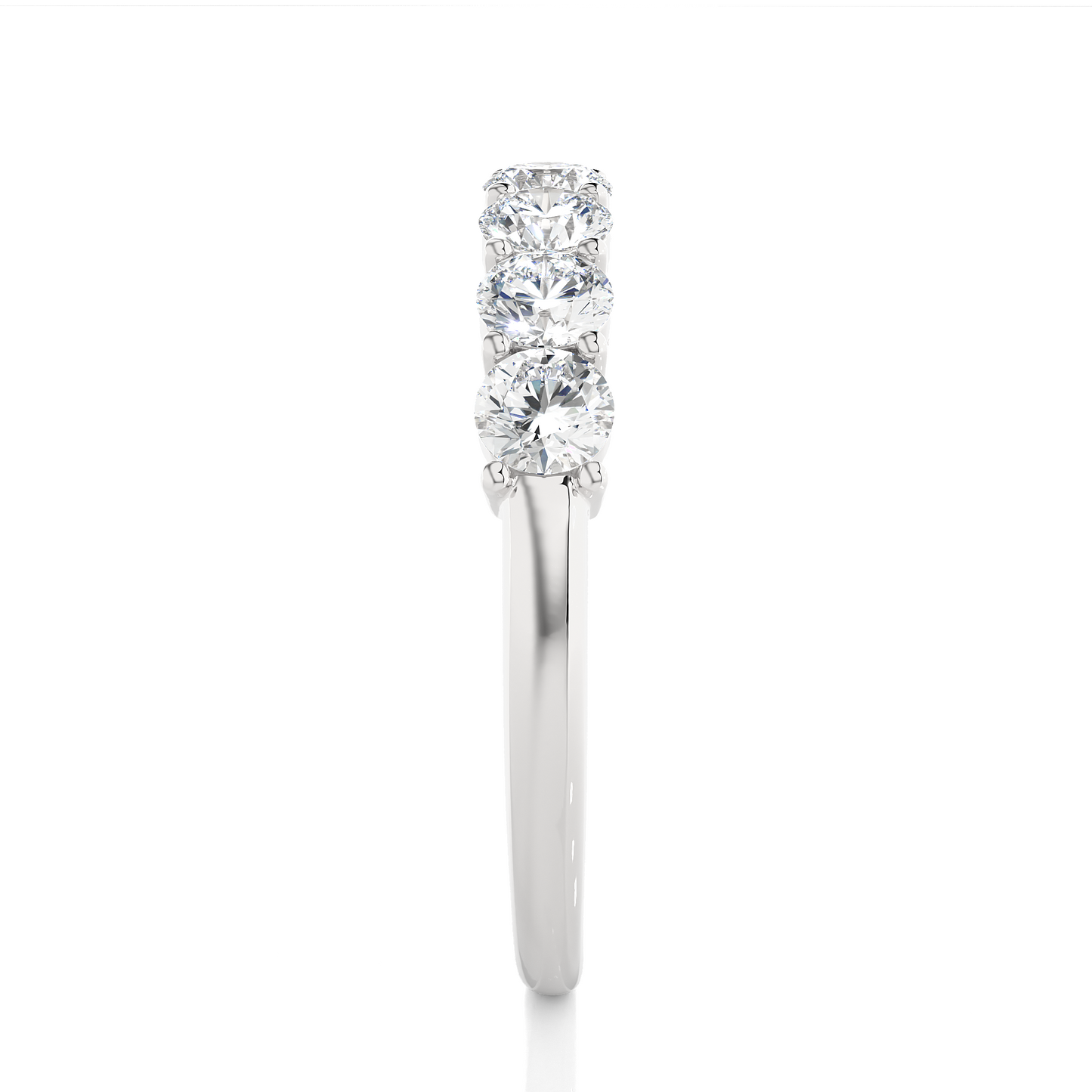 1.13 CT Labgrown Diamond Half Eternity Band Round Shaped Ecofriendly gift for Special one - HIGHCARAT DIAMONDS