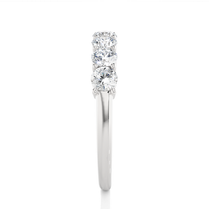 1.13 CT Labgrown Diamond Half Eternity Band Round Shaped Ecofriendly gift for Special one - HIGHCARAT DIAMONDS