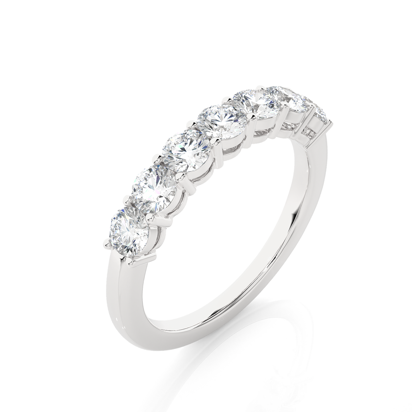 1.13 CT Labgrown Diamond Half Eternity Band Round Shaped Ecofriendly gift for Special one - HIGHCARAT DIAMONDS