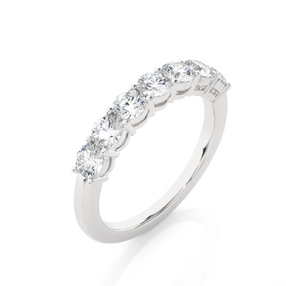 1.13 CT Labgrown Diamond Half Eternity Band Round Shaped Ecofriendly gift for Special one - HIGHCARAT DIAMONDS