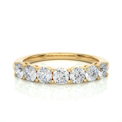 1.13 CT Labgrown Diamond Half Eternity Band Round Shaped Ecofriendly gift for Special one - HIGHCARAT DIAMONDS