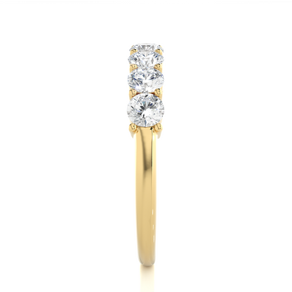 1.13 CT Labgrown Diamond Half Eternity Band Round Shaped Ecofriendly gift for Special one - HIGHCARAT DIAMONDS