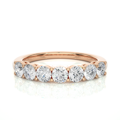 1.13 CT Labgrown Diamond Half Eternity Band Round Shaped Ecofriendly gift for Special one - HIGHCARAT DIAMONDS