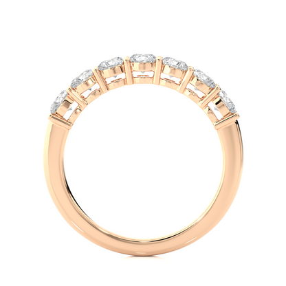 1.13 CT Labgrown Diamond Half Eternity Band Round Shaped Ecofriendly gift for Special one - HIGHCARAT DIAMONDS