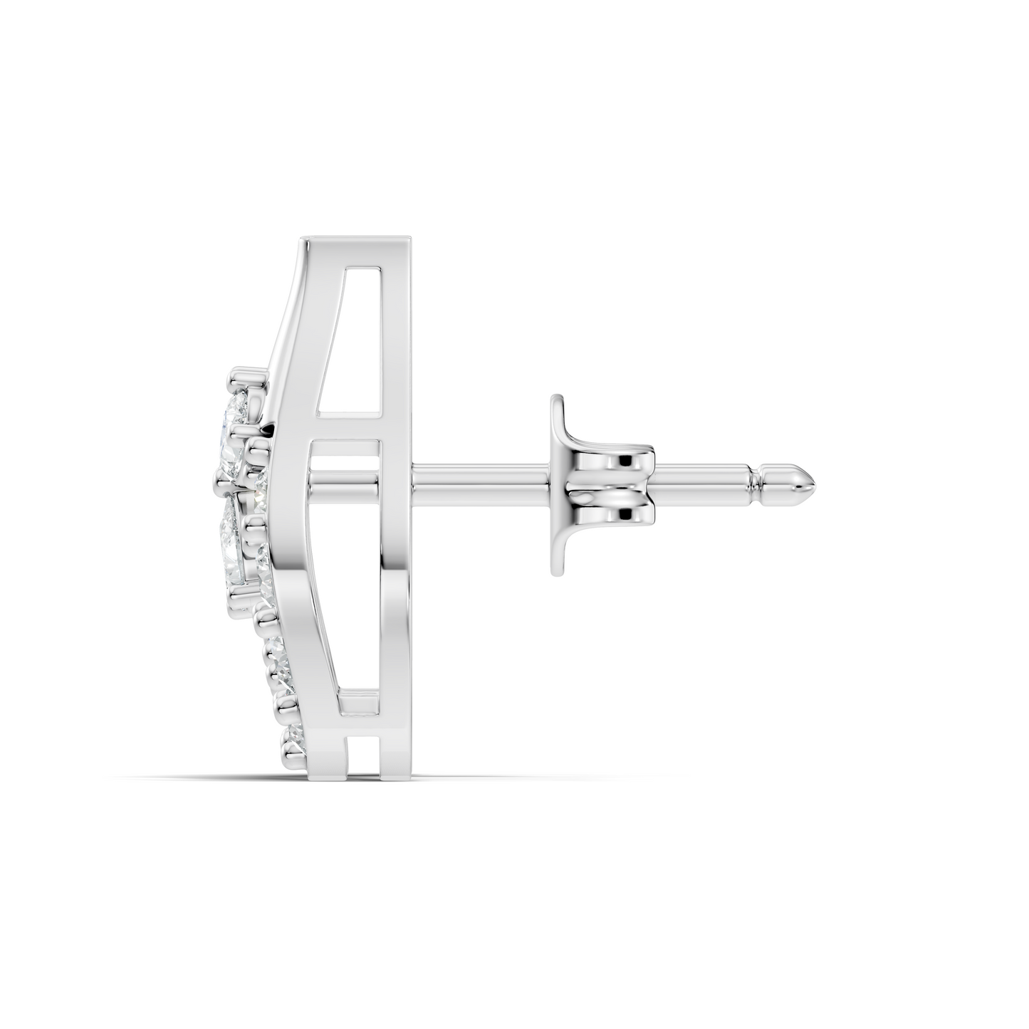 1.13 Ct Round And Pear Shape Lab Grown 7 Natural Diamond Ethically Unique Shape Earrings For Girl - HIGHCARAT DIAMONDS