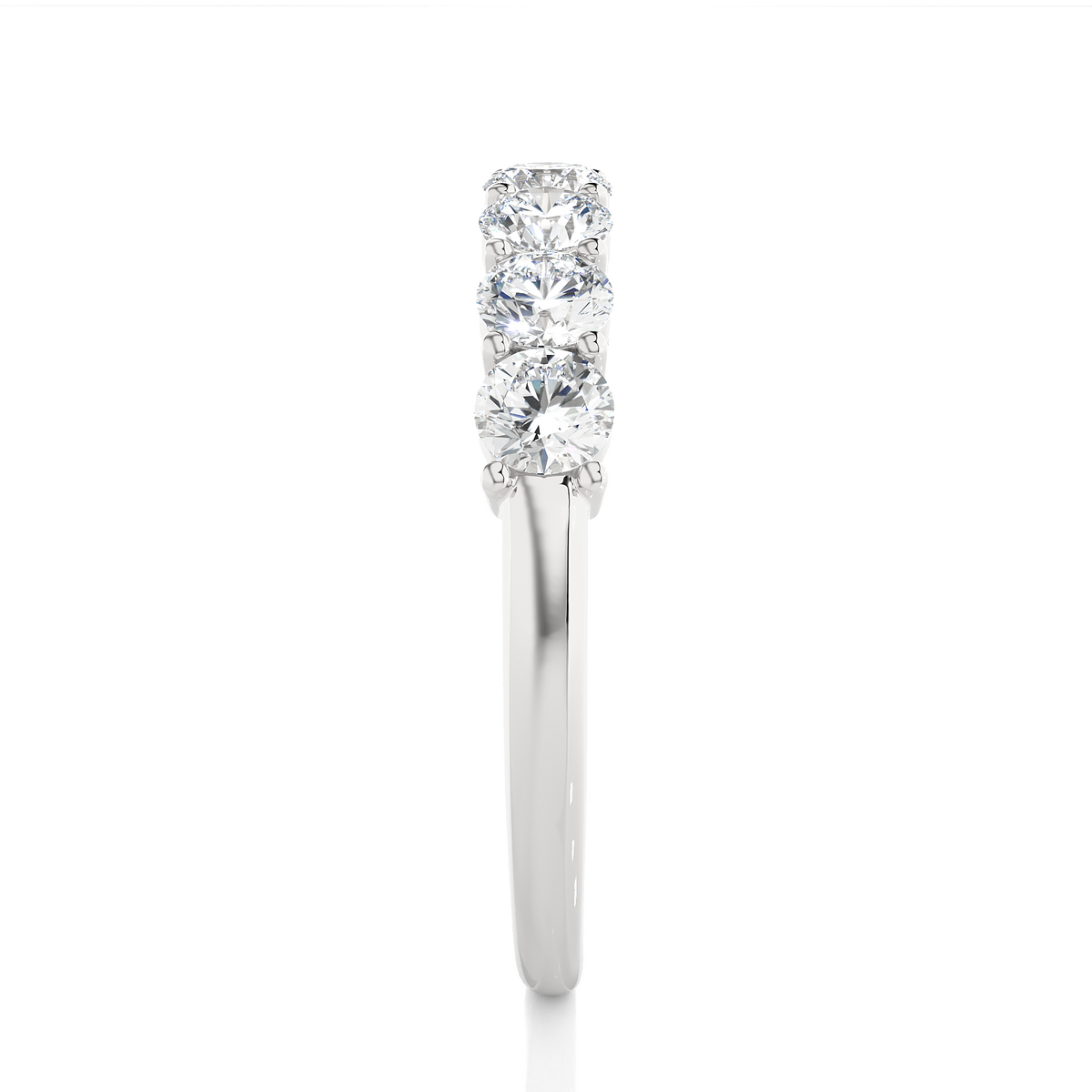 1.13 CT Labgrown Diamond Half Eternity Band Round Shaped Ecofriendly gift for Special one - HIGHCARAT DIAMONDS
