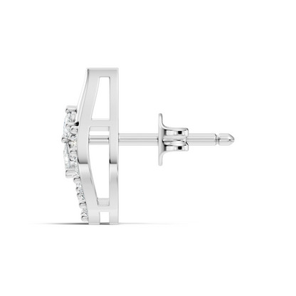 1.13 Ct Round And Pear Shape Lab Grown 7 Natural Diamond Ethically Unique Shape Earrings For Girl - HIGHCARAT DIAMONDS