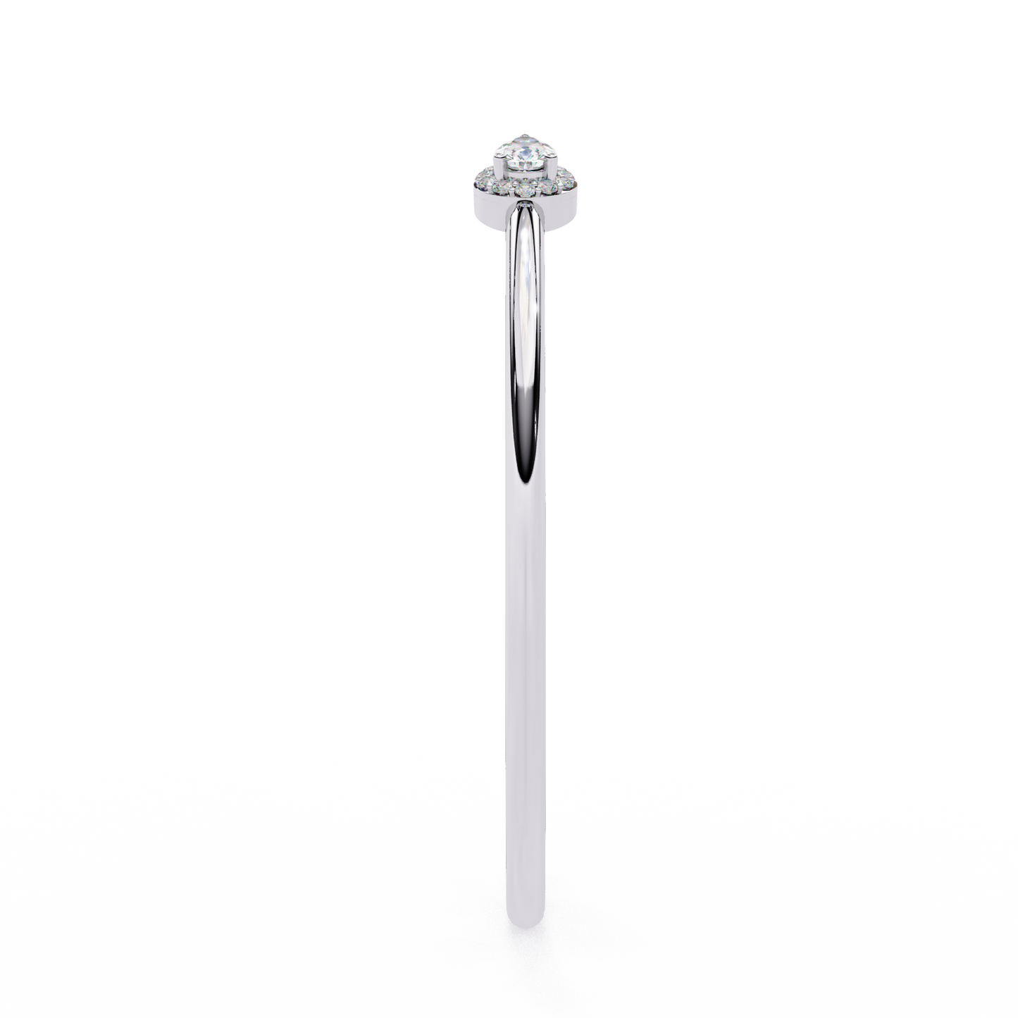 1.17Ct Pear And Round Cut High Quality Diamond Dainty Halo Style Open Party Wear Bangle For Her