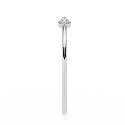 1.17Ct Pear And Round Cut High Quality Diamond Dainty Halo Style Open Party Wear Bangle For Her