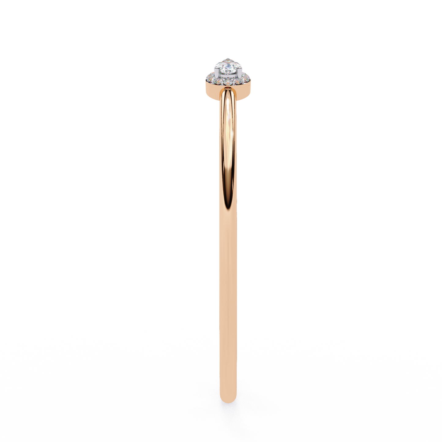 1.17Ct Pear And Round Cut High Quality Diamond Dainty Halo Style Open Party Wear Bangle For Her